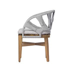 Christopher Knight Home Hendry Set da pranzo bohémien da 7 pezzi in legno di acacia e vimini per esterni con tavolo a doghe