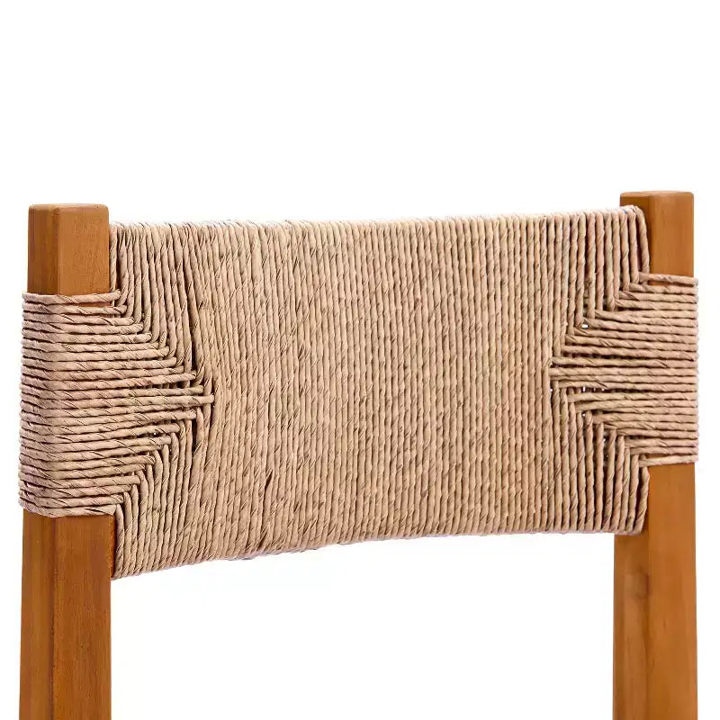 Christopher Knight Home Fineas Set da Pranzo da Esterno Bohemien a 9 Pezzi in Legno di Acacia con Tavolo Espandibile a Doghe e Design in Vimini
