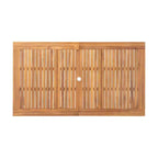 Christopher Knight Home Fineas Set da Pranzo da Esterno Bohemien a 9 Pezzi in Legno di Acacia con Tavolo Espandibile a Doghe e Design in Vimini