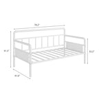 Struttura per divano letto in metallo, misura singola, struttura letto singola resistente, divano letto bianco per soggiorno, camera da letto, camera degli ospiti
