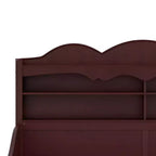 Divano Letto Singolo con Cassetti Contenitore e Mensole nella Testiera, Struttura in Legno, Espresso