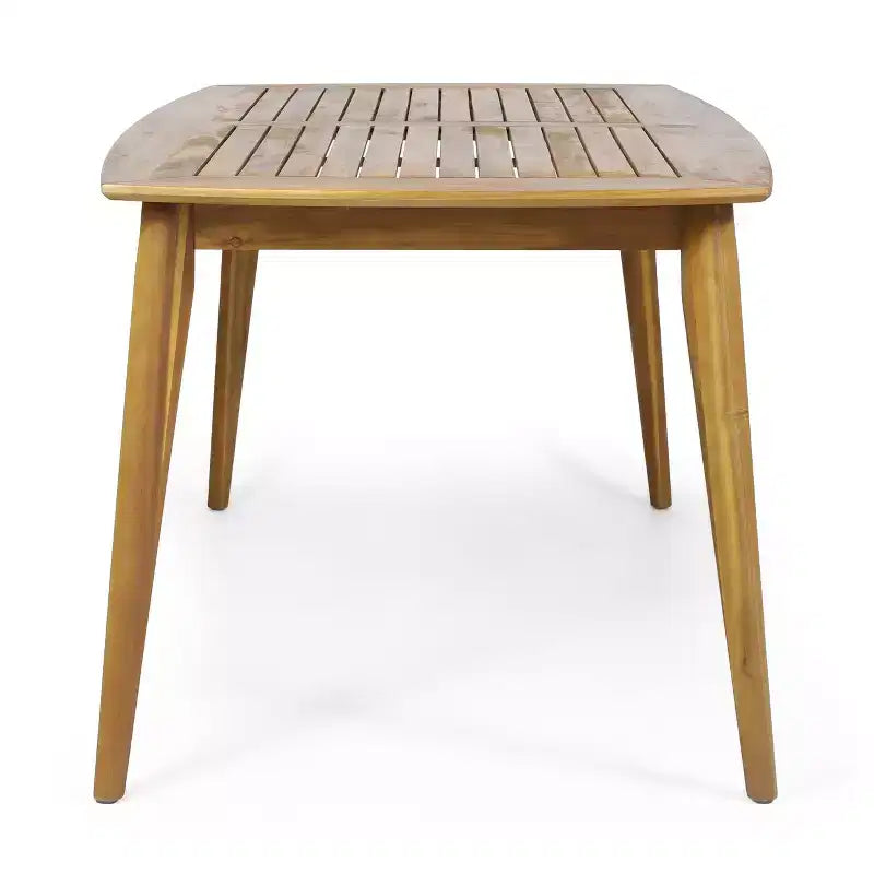 Set da pranzo per esterni ModernLuxe, set conversazione da patio da 7 pezzi in legno di acacia con poltrone in corda intrecciata