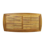 Set da pranzo per esterni ModernLuxe, set conversazione da patio da 7 pezzi in legno di acacia con poltrone in corda intrecciata