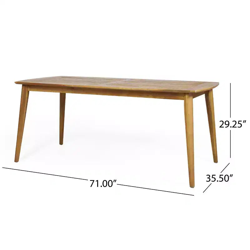 Set da pranzo per esterni ModernLuxe, set conversazione da patio da 7 pezzi in legno di acacia con poltrone in corda intrecciata