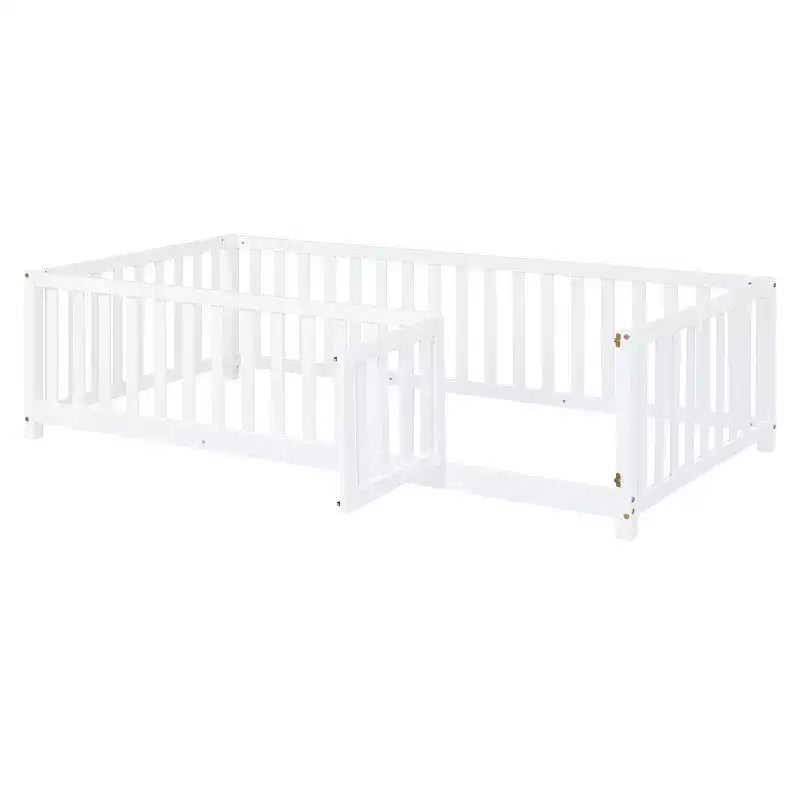 Divano letto doppio in legno Luxystar con porta e 2 cassetti, divisibile in 2 letti per la stanza dei bambini