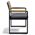 ModernLuxe Set da pranzo da esterno 6 pezzi per 6-7 persone, Set mobili da giardino Tavolo e sedie da pranzo con cuscini e Struttura resistente alle intemperie