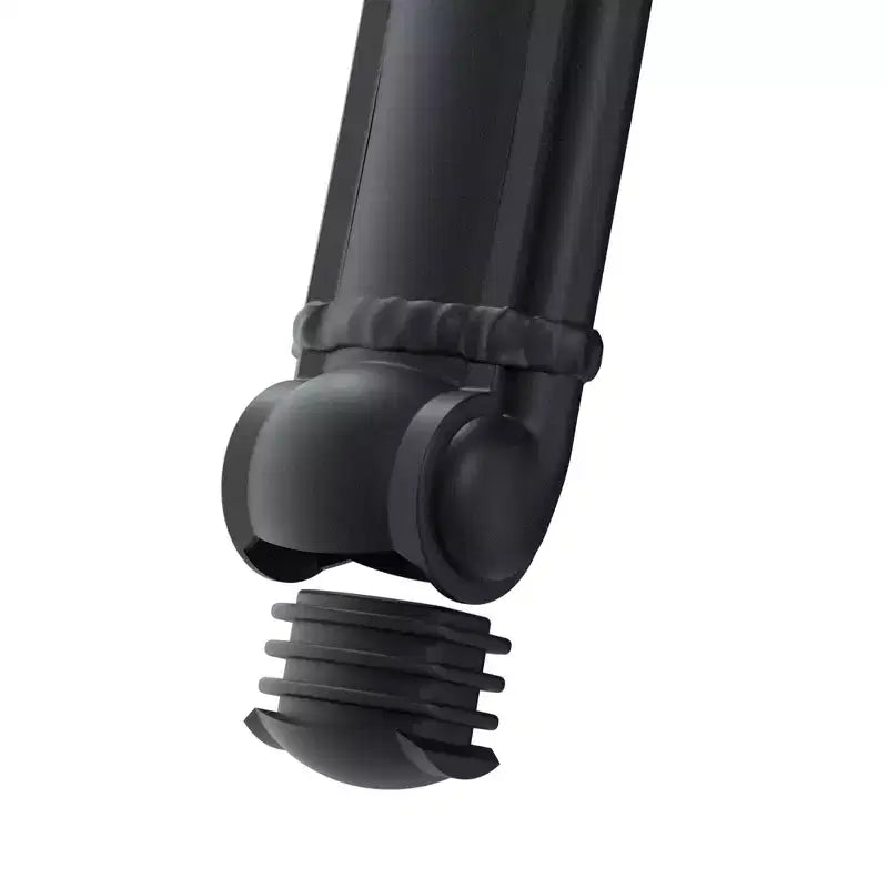 Set da pranzo da esterno in alluminio pressofuso 3 pezzi, telaio nero resistente alla ruggine con cuscini resistenti all'acqua