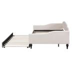 FAMYYT Divano Letto Imbottito Tufted Full Size con Letto Estraibile Twin Size, Facile Montaggio