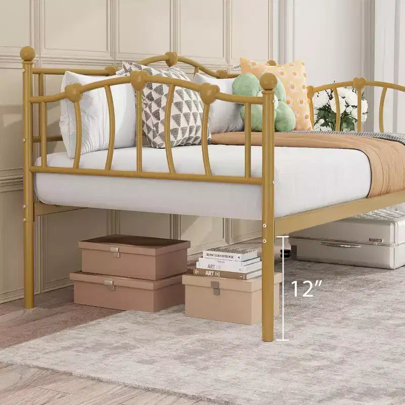 Divano letto estraibile gemello salvaspazio GustoWave con letto estraibile per soggiorno, camera da letto