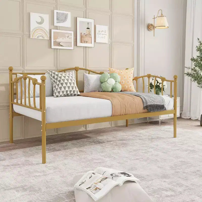 Divano letto estraibile gemello salvaspazio GustoWave con letto estraibile per soggiorno, camera da letto