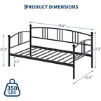 GustoWave Divano letto estraibile salvaspazio, telaio letto a piattaforma in metallo per camera da letto, soggiorno, camera degli ospiti