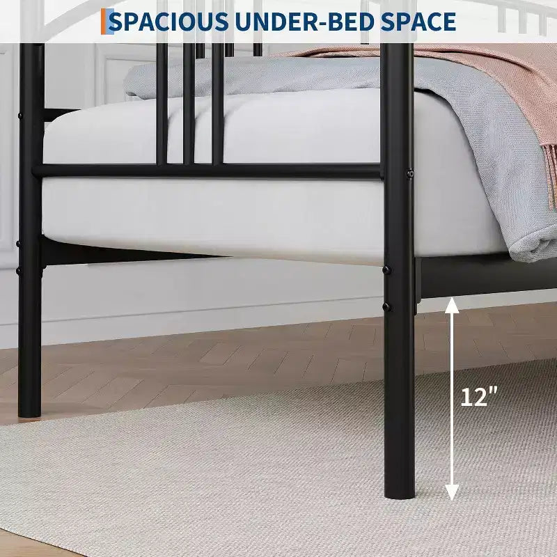 GustoWave Divano letto estraibile salvaspazio, telaio letto a piattaforma in metallo per camera da letto, soggiorno, camera degli ospiti