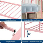 GustoWave Divano letto estraibile salvaspazio, telaio letto a piattaforma in metallo per camera da letto, soggiorno, camera degli ospiti