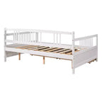 Luxystar Letto a Divano Moderno in Legno Full Size con 2 Cassetti per Soggiorno e Camera degli Ospiti,