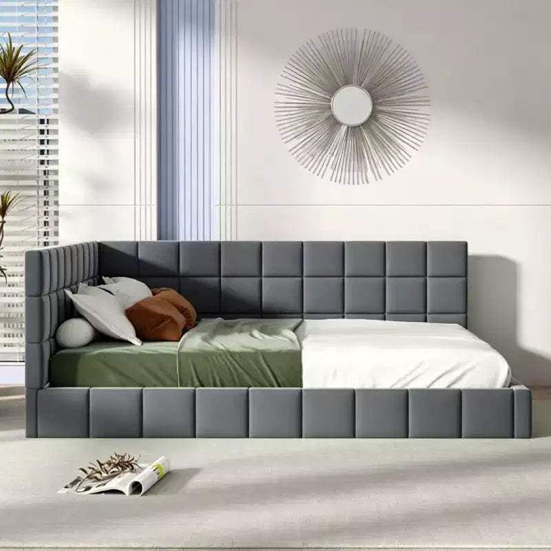 Luxystar Divano Letto Moderno Imbottito a Piazza e Mezza per Soggiorno e Camera degli Ospiti,