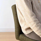 Sedia da pranzo con schienale rettangolare verde / beige / blu scuro e sedile imbottito, set da 4