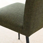 Sedia da pranzo con schienale rettangolare verde / beige / blu scuro e sedile imbottito, set da 4