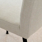 Sedia da pranzo con schienale rettangolare verde / beige / blu scuro e sedile imbottito, set da 4
