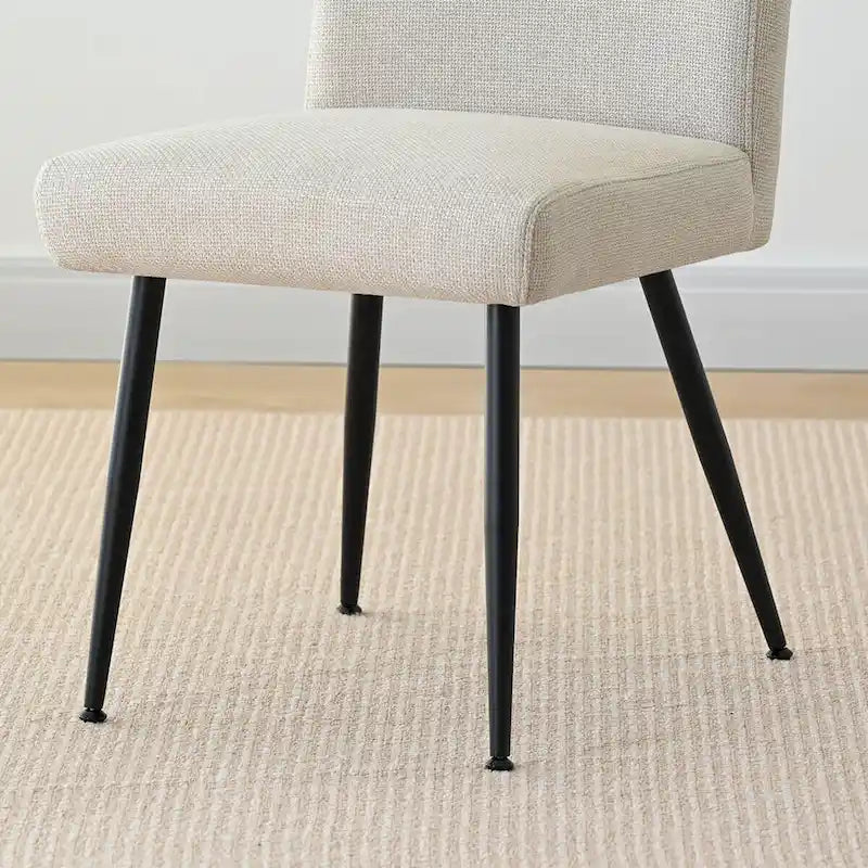 Sedia da pranzo con schienale rettangolare verde / beige / blu scuro e sedile imbottito, set da 4