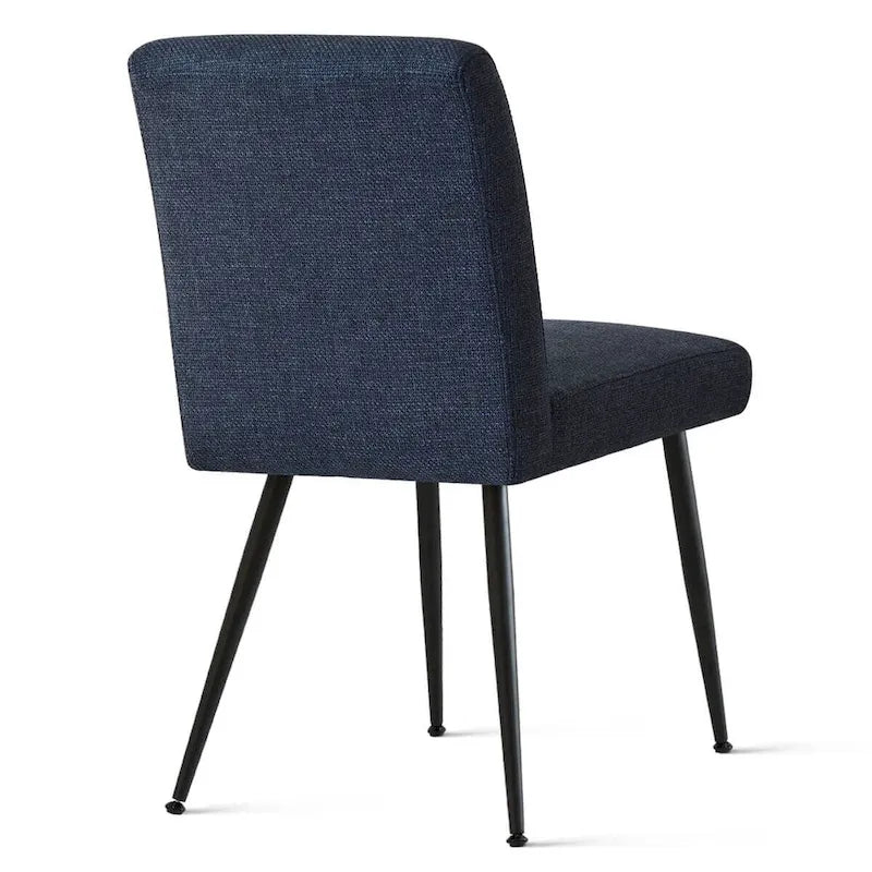 Sedia da pranzo con schienale rettangolare verde / beige / blu scuro e sedile imbottito, set da 4