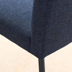 Sedia da pranzo con schienale rettangolare verde / beige / blu scuro e sedile imbottito, set da 4