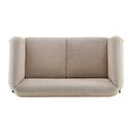 Divanetto a 2 posti in Bouclé (bianco / verde oliva / color caramello / blu navy / mandorla)