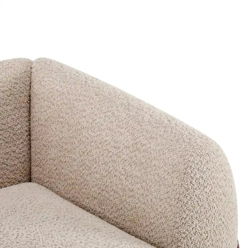 Divanetto a 2 posti in Bouclé (bianco / verde oliva / color caramello / blu navy / mandorla)
