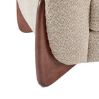 Divanetto a 2 posti in Bouclé (bianco / verde oliva / color caramello / blu navy / mandorla)