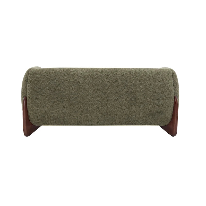 Divanetto a 2 posti in Bouclé (bianco / verde oliva / color caramello / blu navy / mandorla)