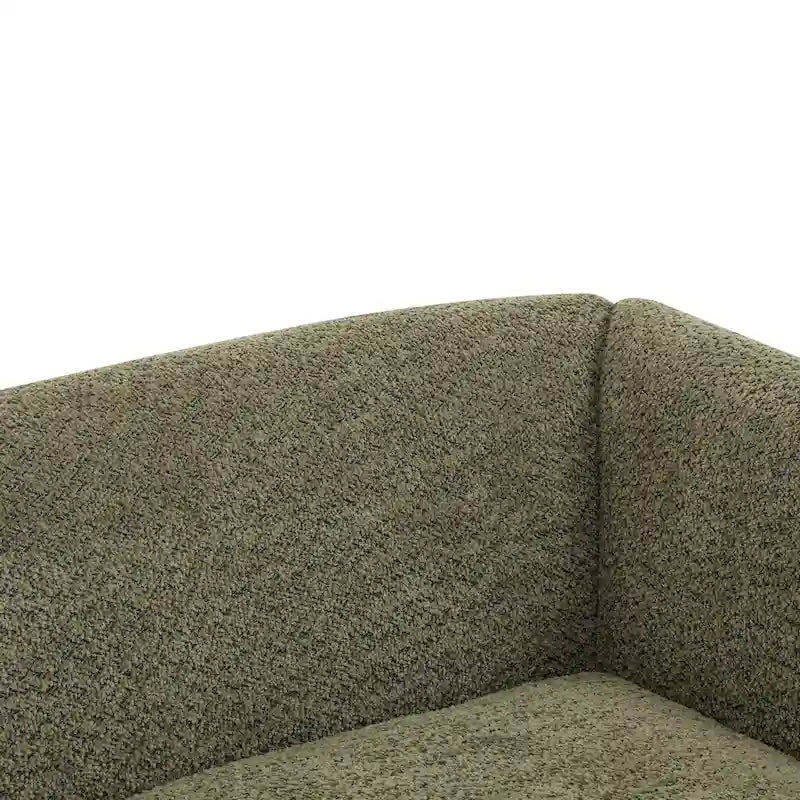 Divanetto a 2 posti in Bouclé (bianco / verde oliva / color caramello / blu navy / mandorla)