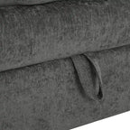 Divano sezionale modulare da 8 pezzi blu/grigio/beige con contenitore, cuscini a doppio strato