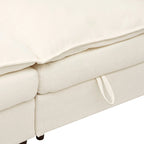 Divano sezionale modulare da 8 pezzi blu/grigio/beige con contenitore, cuscini a doppio strato