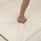 Divano sezionale modulare da 8 pezzi blu/grigio/beige con contenitore, cuscini a doppio strato