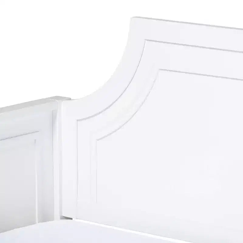 Daybed in Legno Mariana Doppio Bianco - Baxton Studio: Struttura Tradizionale in MDF e Legno di Gomma, Finitura Verniciata, Supporto Rinforzato