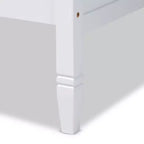 Daybed in Legno Mariana Doppio Bianco - Baxton Studio: Struttura Tradizionale in MDF e Legno di Gomma, Finitura Verniciata, Supporto Rinforzato