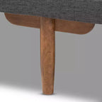 Twin Two Marit Tone Lettino da Giorno Imbottito in Legno Grigio/Noce - Baxton Studio: Senza Letto Estraibile, Design Salvaspazio