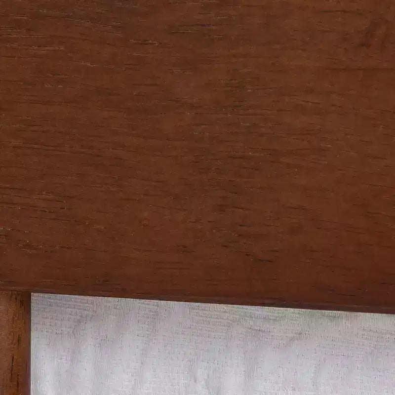 Divano letto Baxton Studio Helio in legno con struttura a giorno, marrone noce