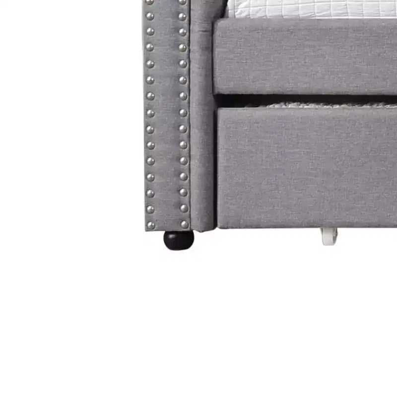 Divano Letto Full DayBed Justice in Tessuto Grigio Fumo - Acme Furniture