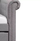 Divano Letto Full DayBed Justice in Tessuto Grigio Fumo - Acme Furniture