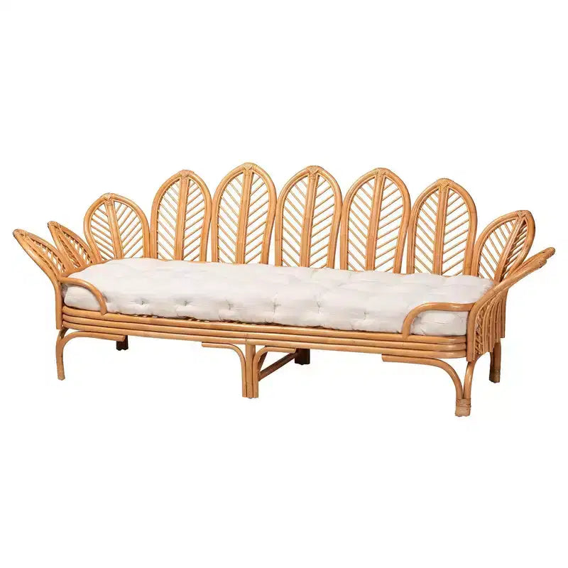 bali & pari Divanetto in rattan Twin Loften miele chiaro
