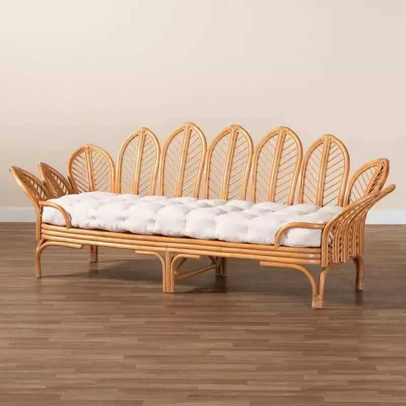 bali & pari Divanetto in rattan Twin Loften miele chiaro