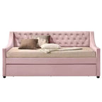 Letto Lianna Acme Furniture in velluto rosa una piazza e mezzo/due piazze
