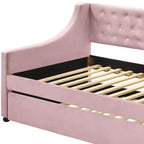 Letto Lianna Acme Furniture in velluto rosa una piazza e mezzo/due piazze