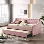 Letto Lianna Acme Furniture in velluto rosa una piazza e mezzo/due piazze