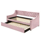 Letto Lianna Acme Furniture in velluto rosa una piazza e mezzo/due piazze