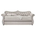 Acme Furniture Twin/Full Adkins Bed Beige Velvet
