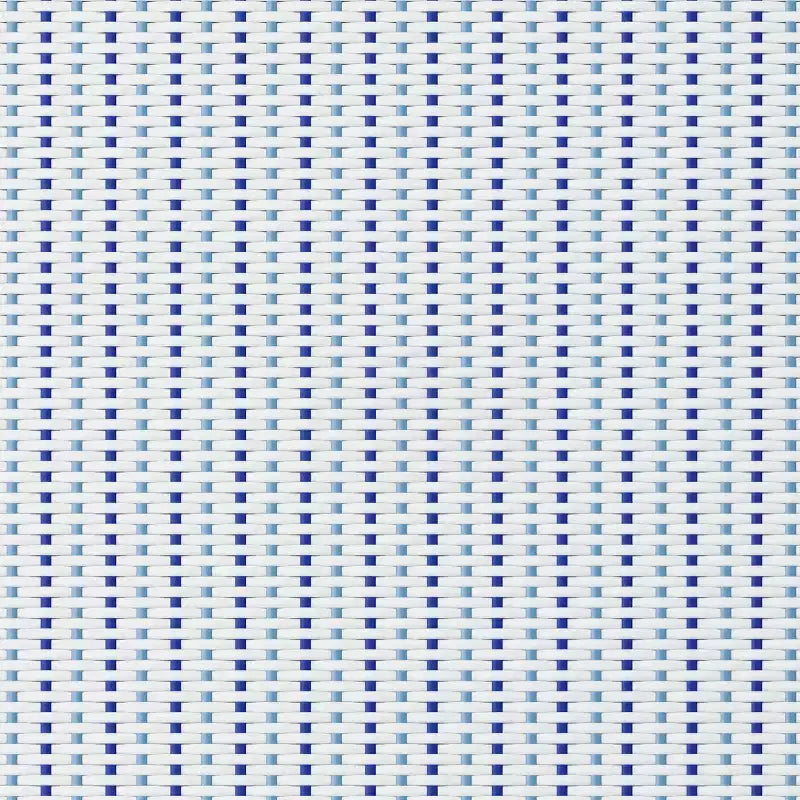 Tavolino rotondo da patio in vimini blu/bianco - Roller Rabbit x