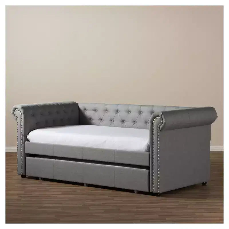 Divano Letto Estraibile Moderno in Tessuto Mabelle - Baxton Studio