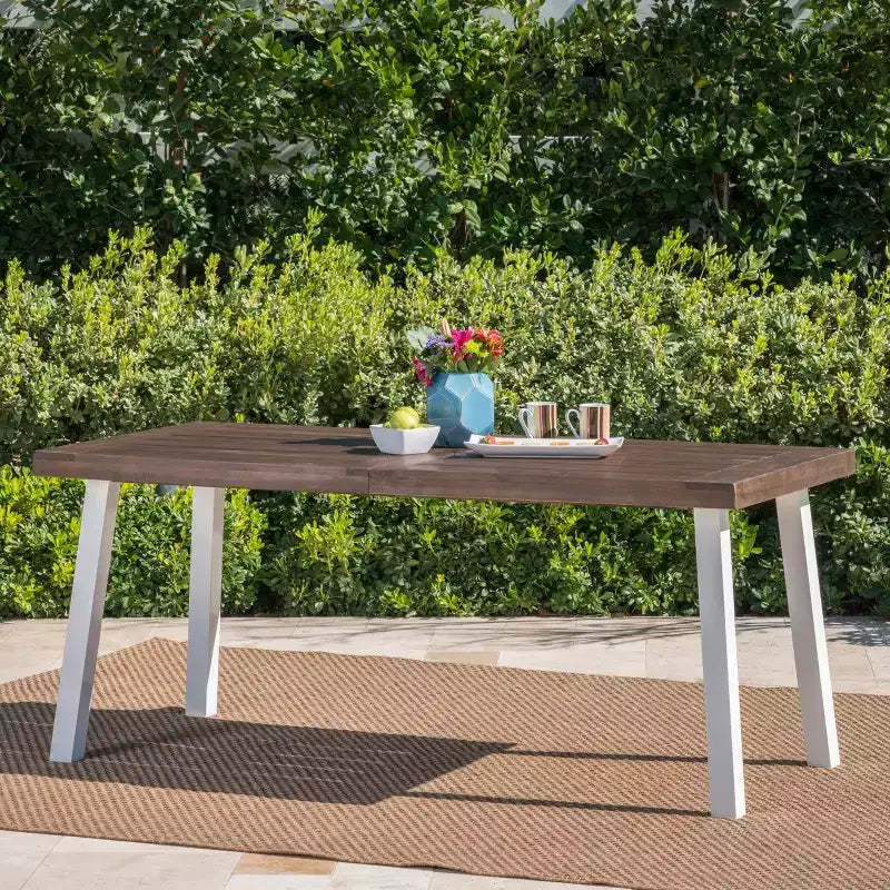 Della Rettangolare Acacia Tavolo da Pranzo - Christopher Knight Home