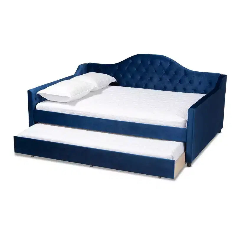 Divano letto Perry Velvet con letto estraibile - Baxton Studio